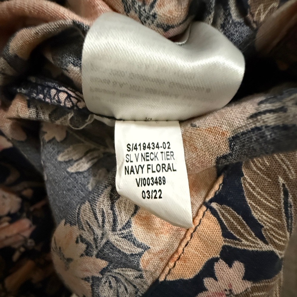 Old Navy SL V Neck Tier Floral Mini Dress XL - Picture 8 of 8